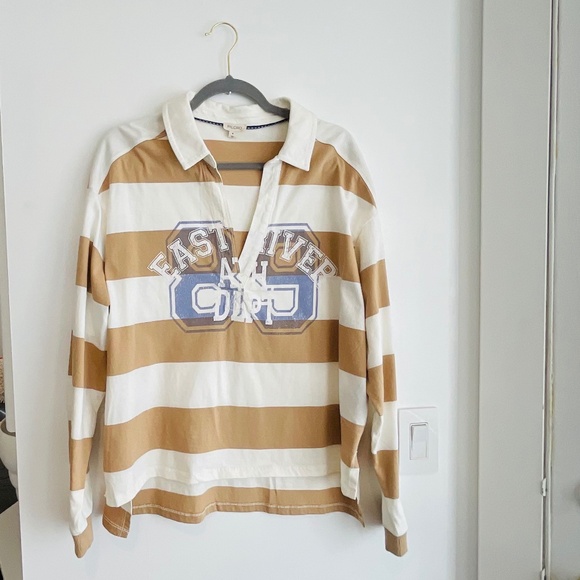Anthropologie/PILCRO Rugby Oversized Preppy Long Sleeve MEDIUM/NWOT - Picture 3 of 12